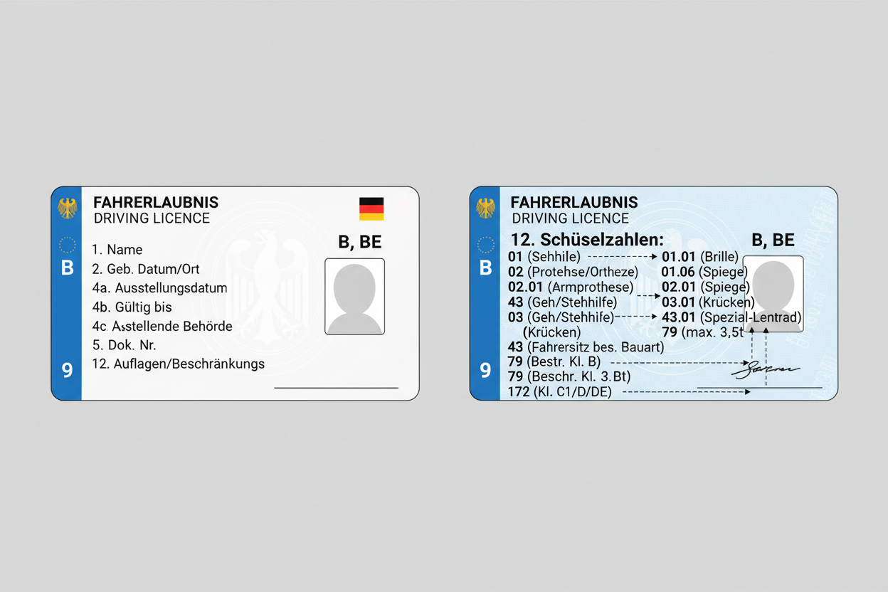 fuehrerschein schluesselzahlen bedeutung und auflagen 2025 2026 2