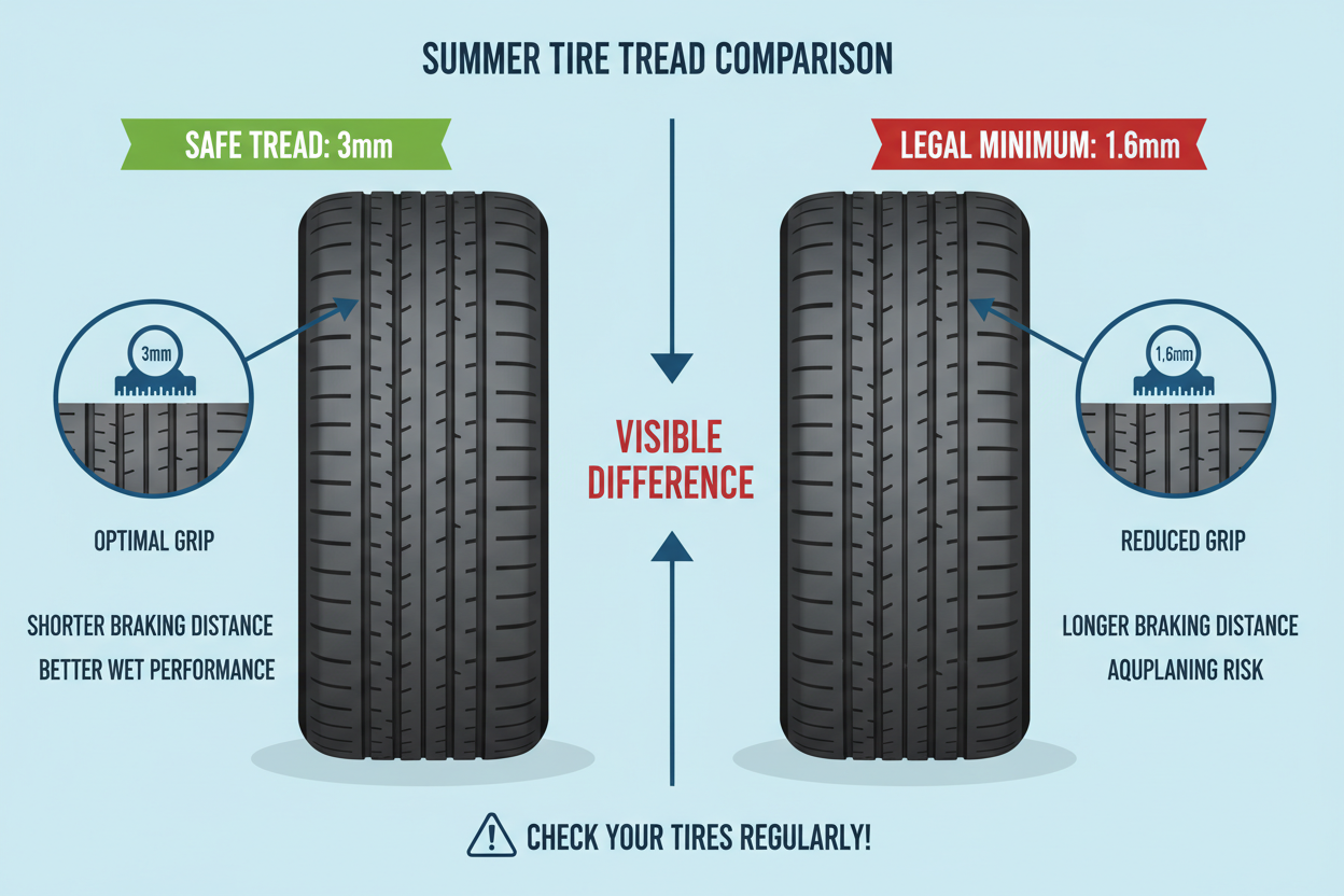 mindestprofiltiefe sommerreifen guide fuer 2025 2026 2