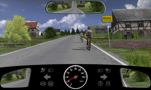 Was müssen Sie in dieser Situation beim Überholen der Radfahrer beachten?