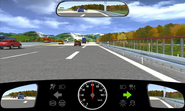 Sie möchten die Autobahn verlassen. Wie verhalten Sie sich richtig?