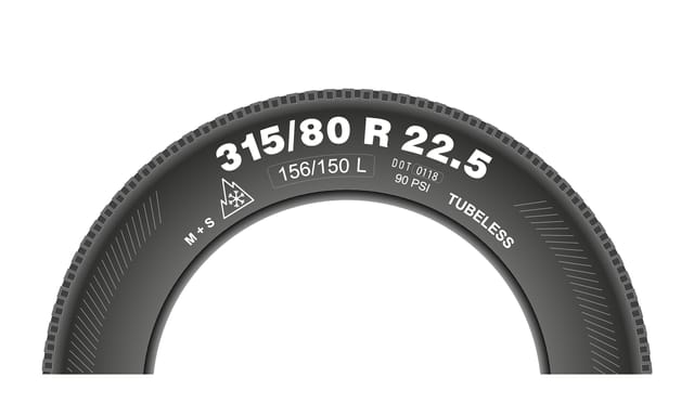 Was bedeutet die Kennzeichnung „L“ in der folgenden Reifenbezeichnung: 315/80 R 22.5 156/150 L?