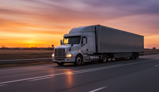 truck with trailer exceeding speed limit