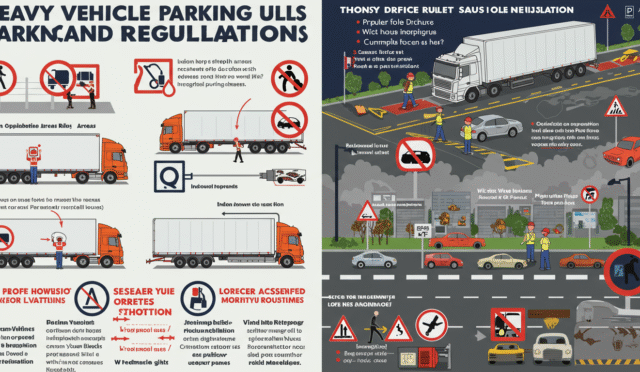 highlighting heavy vehicle parking rules and safety