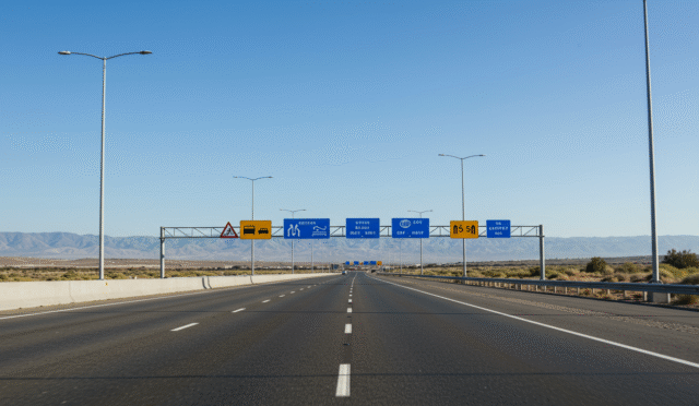 traffic signs on highway