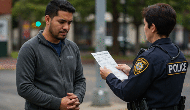 a person receiving a fine for carrying a weapon in public