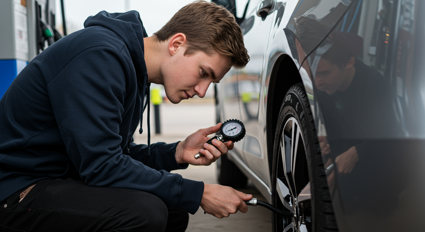 reifendruck richtig pruefen sicherheit spar tipps fuer fahrschueler 68cc551164d50
